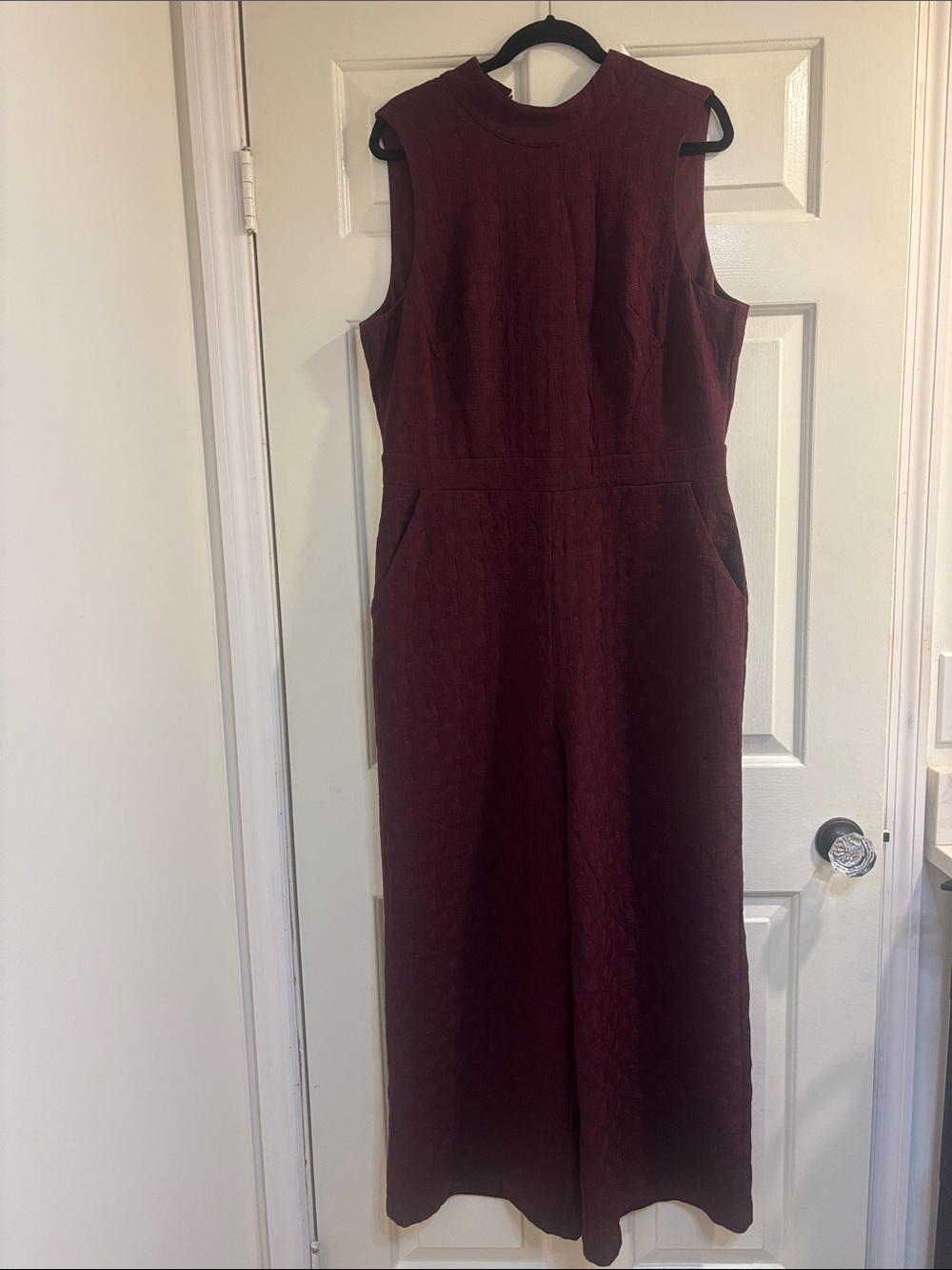 Anthropologie Sleeveless Midi Dress in Wine Red